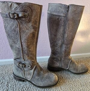 Schuler & Sons Philadelphia leather crackle disressed Boot SZ 6.5 Anthropologie